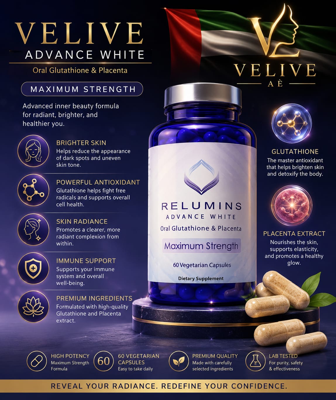 RELUMINS ADVANCE WHITE - MAXIMUM STRENGTH