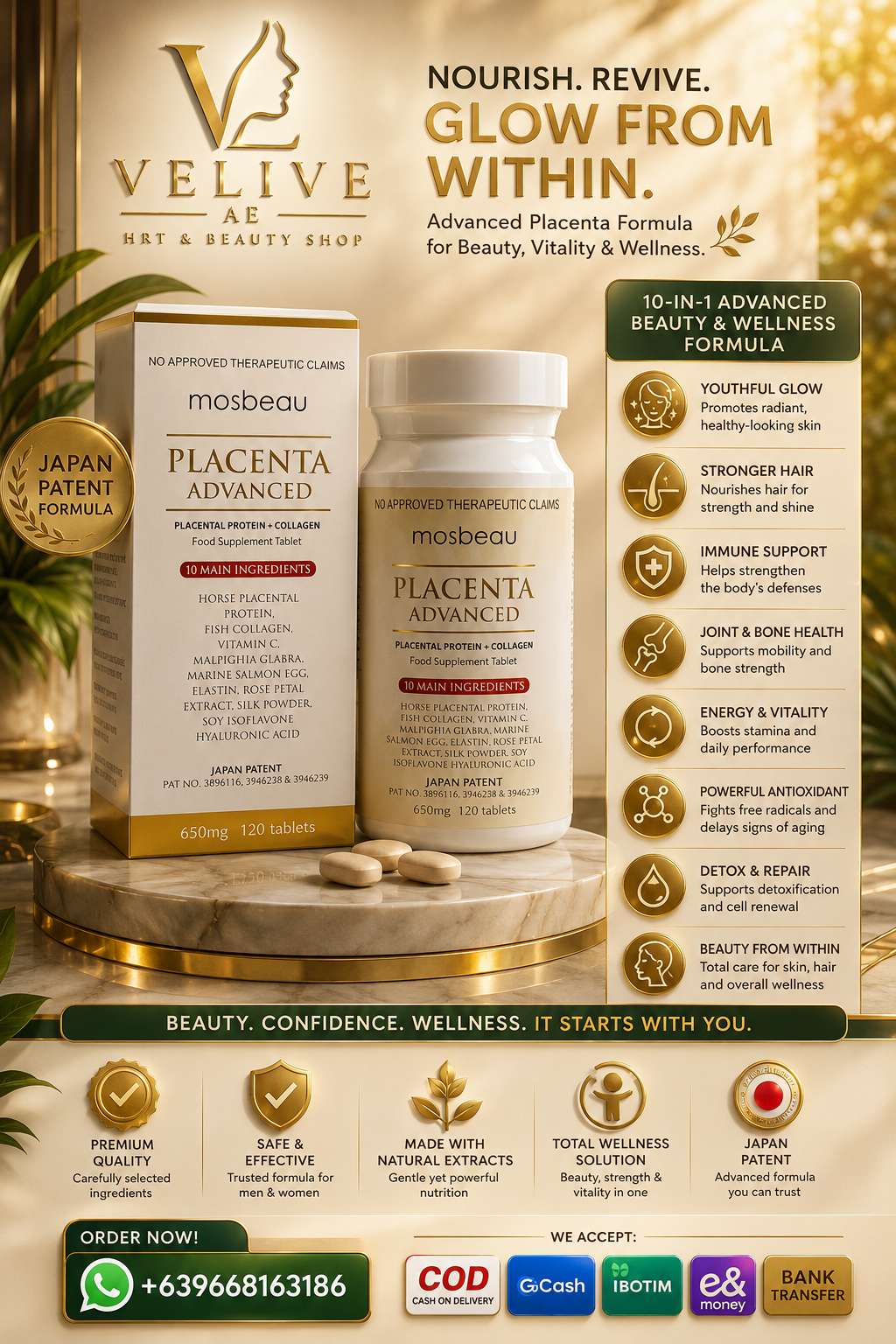 MOSBEAU PLACENTA ADVANCED SUPPLEMENT