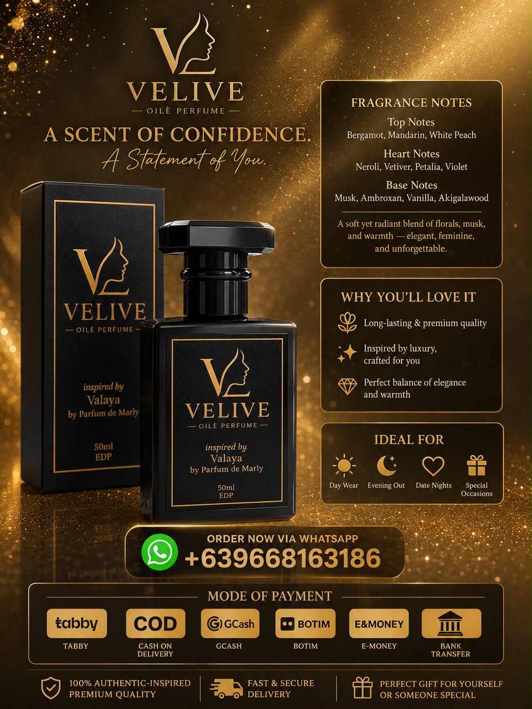 VELIVE OILÉ PERFUME - PDM VALAYA 50ml