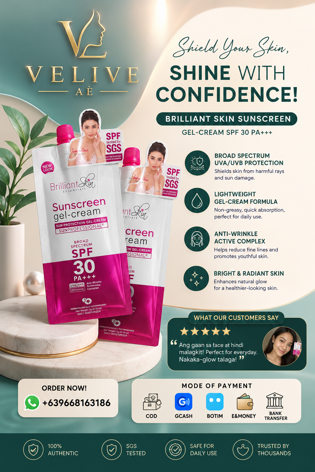 BRILLIANT SUNSCREEN 50G