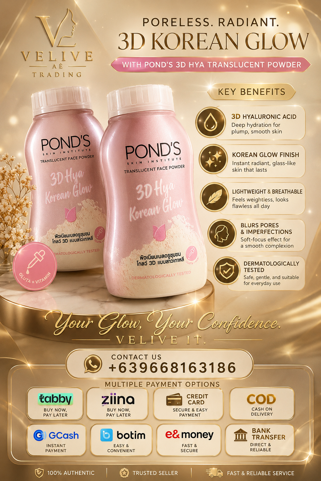 PONDS 3D HYA KOREAN GLOW POWDER🇨🇷