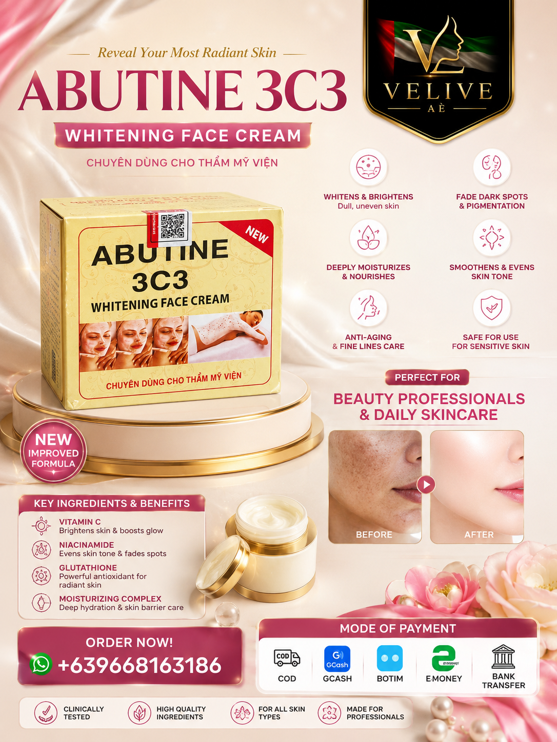ABUTINE 3C3 WHITENING FACE CREAM🇨🇷